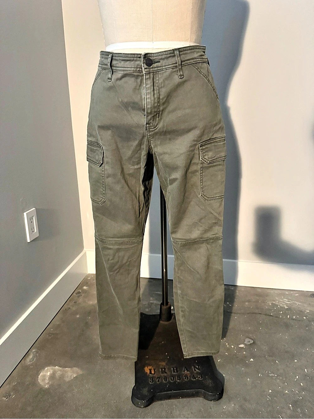 Abercrombie & Fitch Cargo Pocket Straight Leg Pants Green 6/waist 28